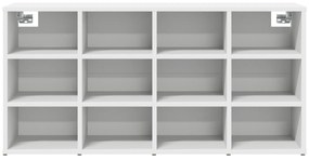 vidaXL Ντουλάπα Παπουτσιών Λευκό 103x30x51 εκ Επεξεργασμένο ξύλο