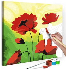 Πίνακας για να τον ζωγραφίζεις - Poppies  45x45