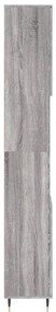 vidaXL Ντουλάπι Μπάνιου Γκρι Sonoma 30x30x190 εκ. Επεξεργασμένο Ξύλο