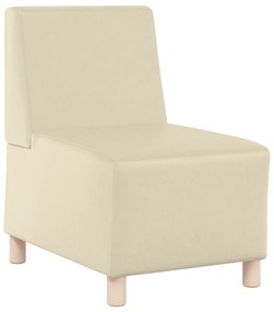 vidaXL Καναπέδες 3 pcs Κρεμ 55 x 74 x 82 εκ. Τεχνητό δέρμα