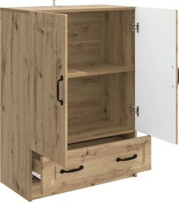 vidaXL Πλαϊνό γραφείο Artisan Δρυς 66 x 34,5 x 92 εκ.