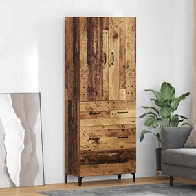 Highboard Παλιό Ξύλο 69,5 x 34 x 180 εκ. Επεξεργασμένο ξύλο
