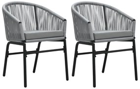 vidaXL Σετ Τραπεζαρίας Κήπου 3 Τεμαχίων Γκρι