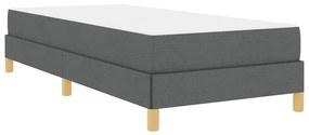 vidaXL Κρεβάτι με ελατήρια Σκούρο γκρι, Καφέ 90 x 200 cm