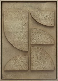 ΠΙΝΑΚΑΣ ΣΕ 3D ΚΑΜΒΑ ΜΠΕΖ PVC/MDF 50Χ70ΕΚ