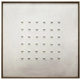 Πίνακας Χειροποίητος Καμβάς Mdf-Ps Plastic Λευκός ESPIEL 80x4,5x80εκ. FAL330