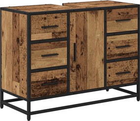 vidaXL Ντουλάπι Μπάνιου Παλιό Ξύλο 80 x 33 x 60 εκ Επεξεργασμένο Ξύλο