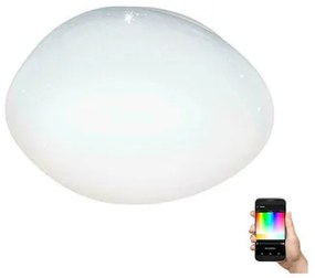 Eglo Sileras Μοντέρνα Πλαστική Πλαφονιέρα Οροφής με Ενσωματωμένο LED σε Λευκό χρώμα 60cm 900129