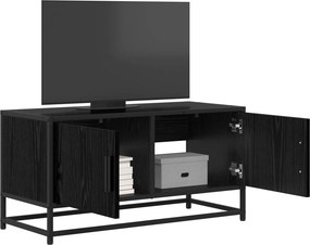 vidaXL Ντουλάπι TV 80 x 34,5 x 40 εκ Μαύρη Δρυς Επεξεργασμένο Ξύλο