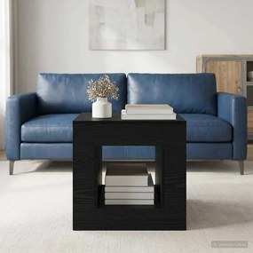 vidaXL Coffee Table Μαύρη Δρυς 51.5 x 50 x 50 cm Engineered Wood