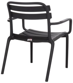 Καρέκλα - Πολυθρόνα KORVER C6333.02 Πολυπροπυλένιο Μαύρο 63,5x65x76Υ εκ. 63.5x65x76 εκ.