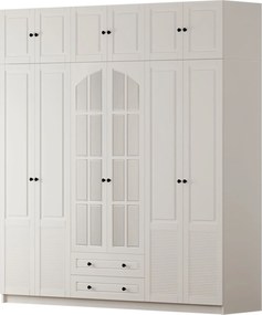 Εξαφυλλη Ντουλαπα Λευκο Ματ RB 48x90x187