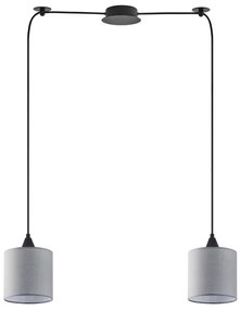 Φωτιστικό Οροφής Κρεμαστό Adept 77-9013 11x300cm E27 60W Black-Grey Homelighting Ύφασμα
