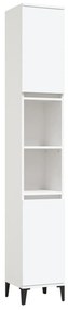 vidaXL Ντουλάπι Μπάνιου Λευκό 30 x 30 x 190 εκ. από Επεξεργασμένο Ξύλο