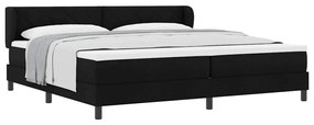 vidaXL Κρεβάτι box spring με στρώμα Μαύρο 200 x 200 cm ύφασμα