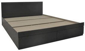 Κρεβάτι Olympus Διπλό με συρτάρι σε wenge απόχρωση 150x200εκ 155x205x80 εκ.