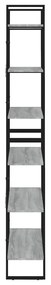Ραφιέρα Γκρι Sonoma 80x30x210 εκ. από Επεξεργασμένο Ξύλο - Γκρι