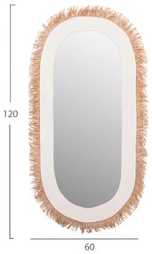 ΚΑΘΡΕΠΤΗΣ ΤΟΙΧΟΥ ΣΕΙΡΑ SANTORINI HM4526 MDF ΥΠΟΛΕΥΚΟ-ΔΙΑΚΟΣΜΗΣΗ ΣΕ ΜΠΕΖ 61x1,8x120Υεκ.