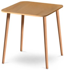 Τραπέζι Kare Megapap από μελαμίνη χρώμα oak 90x90x72εκ. - 0117671