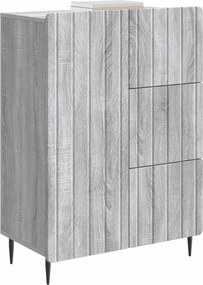 vidaXL Πλαϊνό γραφείο Γκρι Sonoma 66 x 34,5 x 91,5 εκ