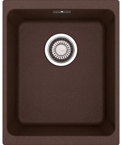 Franke Kubus KBG 110-34 Dark Brown Υποκαθήμενος Γρανιτένιος Νεροχύτης 45cm