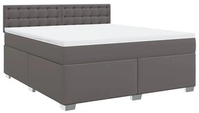 ΚΡΕΒΑΤΙ BOXSPRING ΜΕ ΣΤΡΩΜΑ ΓΚΡΙ 180X200 ΕΚ. ΣΥΝΘΕΤΙΚΟ ΔΕΡΜΑ 3288434