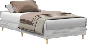 vidaXL Πλαίσιο κρεβατιού χωρίς στρώμα Γκρι Sonoma 100x200 cm