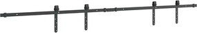 vidaXL Κιτ συρόμενης πόρτας γραφείου 183 cm από ανθρακούχο χάλυβα