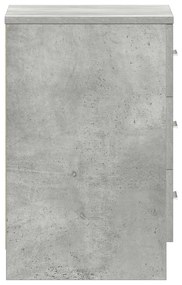 vidaXL Κομοδίνο Γκρι του Σκυροδέματος 38 x 35 x 56 εκ. από Επεξ. Ξύλο