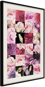 Αφίσα - Floral Jigsaw - 20x30 - Μαύρο - Με πασπαρτού