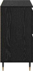 vidaXL Πλαϊνό γραφείο Μαύρη Οξυά 60 x 35 x 70 cm
