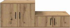 vidaXL Ντουλάπι αποθήκευσης 2 τμχ. Artisan Oak 118 x 41 x 40 εκ