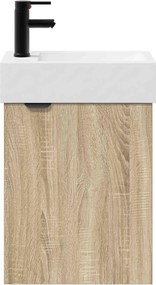vidaXL Μονάδα μπάνιου με βρύση Sonoma Δρυς 45,5 x 22,5 x 84 εκ