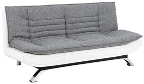 Καναπές κρεβάτι Oakland 271, Αριθμός θέσεων: 4, Άσπρο, Ανοιχτό γκρι, 91x196x98cm, 42 kg, Πόδια: Μέταλλο, Ξύλο: Πεύκο | Epipla1.gr