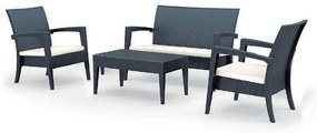MIAMI ΣΕΤ DARK GREY(2ΠΟ+1ΚΑ+ΤΡΑΠ92Χ53+ΜΑ ΠΟΛ/ΝΙΟΥ