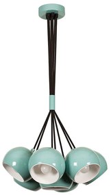 Φωτιστικό Οροφής Sivani 527ABY1733 Φ45x108cm 7xE27 40W Turquoise-White Opviq