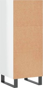 vidaXL Ντουλάπι Γυαλιστερό Λευκό 34,5 x 32,5 x 90 εκ. Επεξεργ. Ξύλο