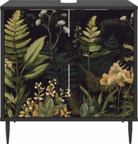 vidaXL Ντουλάπι Μπάνιου RHENEN Μαύρη Δρυς 60 x 40 x 61 εκ