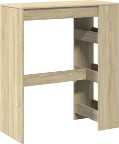 vidaXL Τραπέζι Μπαρ με Ράγες Sonoma Δρυς 90x40x103,5 εκ Επεξεργ. Ξύλο
