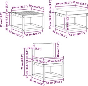 vidaXL Σειρά Καναπέ Εξωτερικού 6 pcs Φυσικό και Ανθρακί Πολυεστέρας