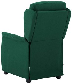 vidaXL Καρέκλα μασάζ Σκούρο Πράσινο 67.5 x 93.5 x 101.5 εκ ύφασμα