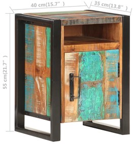 vidaXL Κομοδίνο 40 x 35 x 55 εκ. από Μασίφ Ανακυκλωμένο Ξύλο