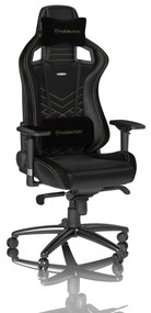 noblechairs EPIC Gaming Chair Breathable, 4D armrests, 60mm casters - black/gold