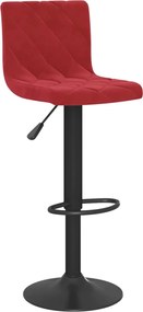 vidaXL Σκαμπό Μπαρ 2 τεμ. Μπορντό Βελούδινα