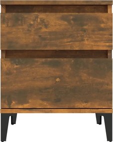 vidaXL Κομοδίνα 2 τεμ. Καπνιστή Δρυς 40 x 35 x 50 εκ.