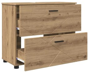 vidaXL Σετ Επίπλων Μπάνιου με συρτάρι με ράφι 3 pcs Artisan Oak