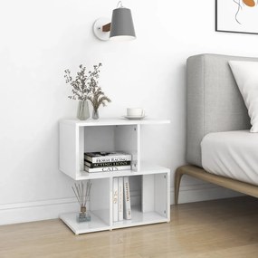 vidaXL Κομοδίνα 2 τεμ. Γυαλιστερό Λευκό 50x30x51,5 εκ. από Επεξ. Ξύλο
