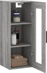 vidaXL Ντουλάπι Τοίχου Γκρι Sonoma 34,5 x 34 x 90 εκ.