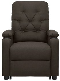 vidaXL Πολυθρόνα Μασάζ με Ανύψωση Σκούρο Καφέ Υφασμάτινη