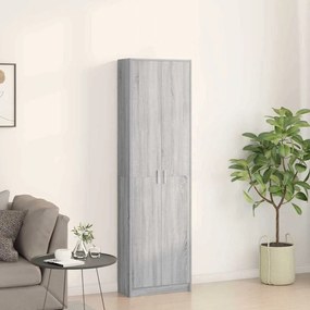 vidaXL Ντουλάπι Γκρίζο Σονομα 55 x 25 x 189 εκ. Επεξεργασμένο ξύλο